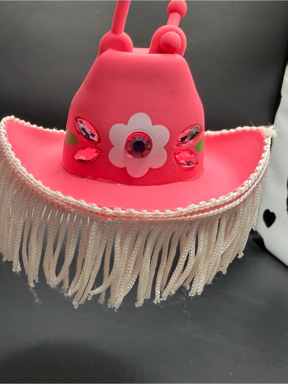 Bath & Body Works Bright Pink Cowgirl Hat PocketBac Holder with Fringe